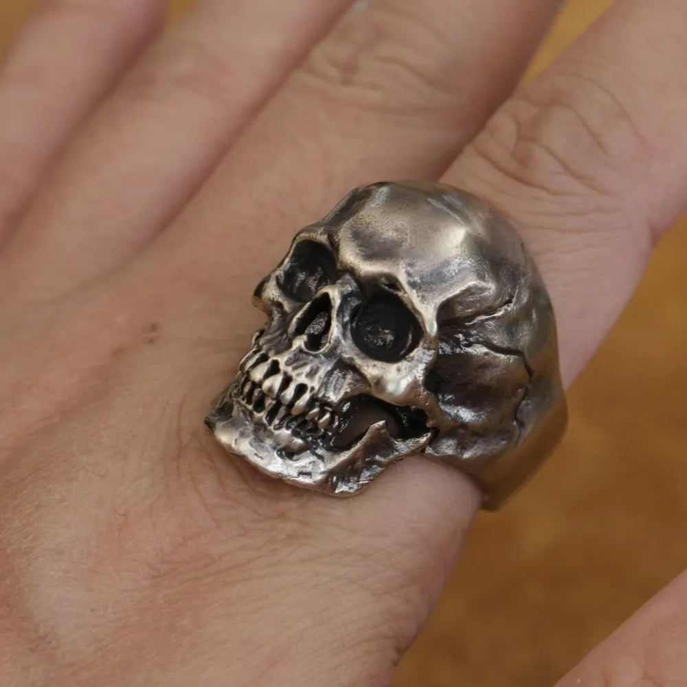 Cupronickel High Detail Skull Ring