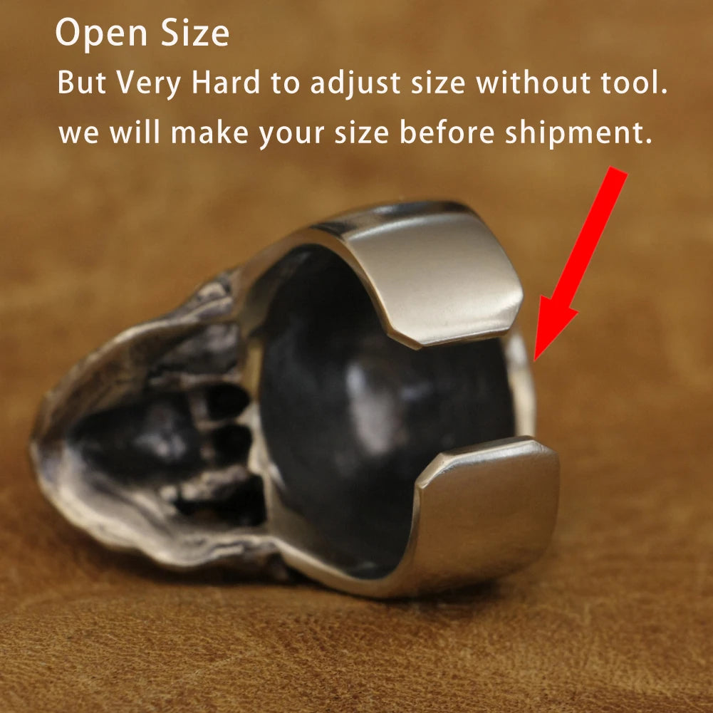 Cupronickel High Detail Skull Ring