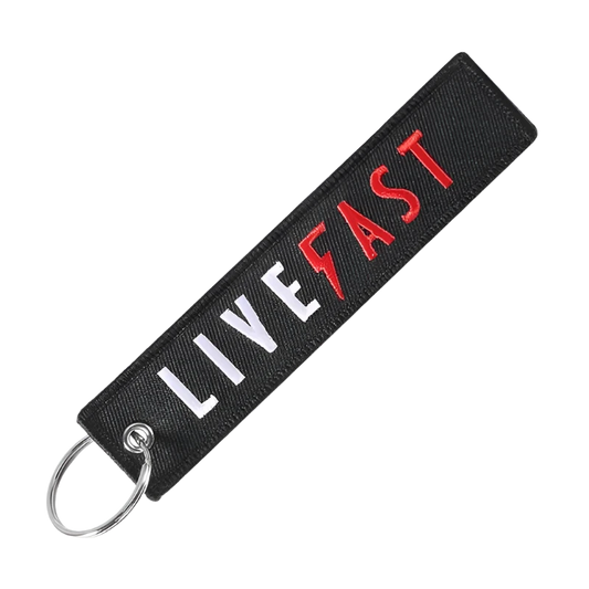 Embroidered Key Tag – Live Fast