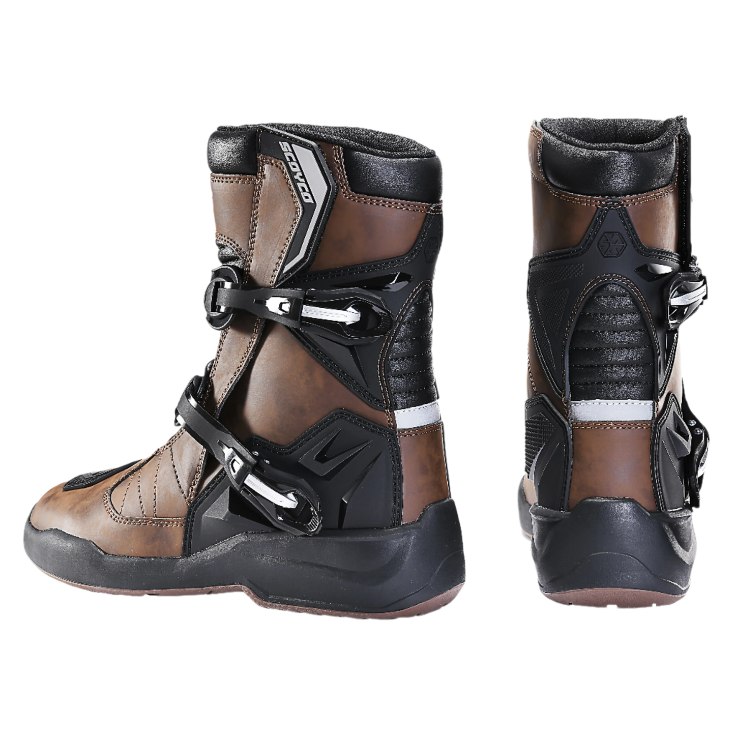 Waterproof Leather Motocross Boots – Anti-Slip, Wear-Resistant Biker Gear