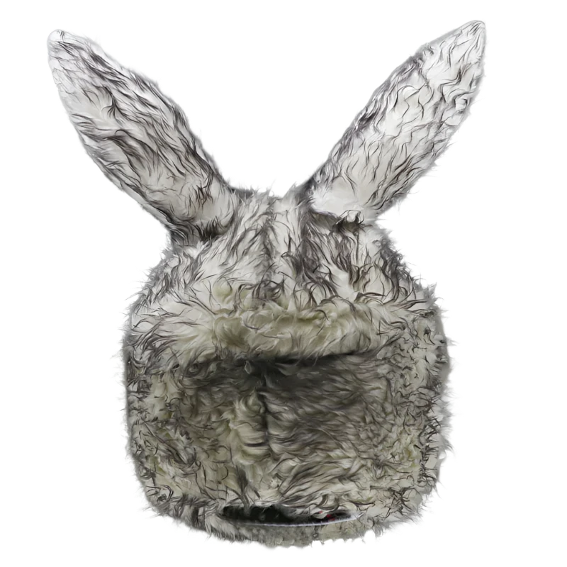 Motorcycle Helmet Cover  - Grey Rabbit