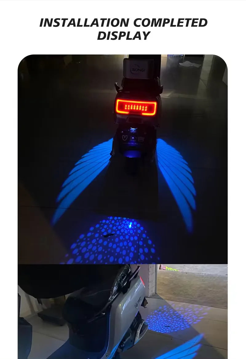 Ghost Angel Wings LED Underbody Light Projector for Motorcycles – 2-Piece Set