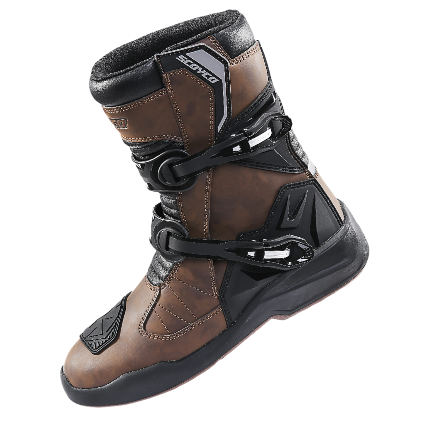 Waterproof Leather Motocross Boots – Anti-Slip, Wear-Resistant Biker Gear