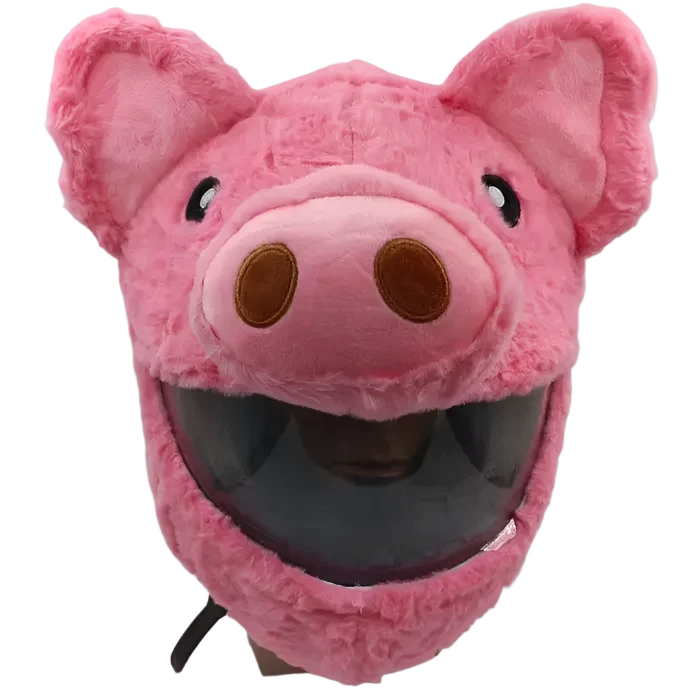 Motorcycle Helmet Cover – Pink Pig 🐷💖