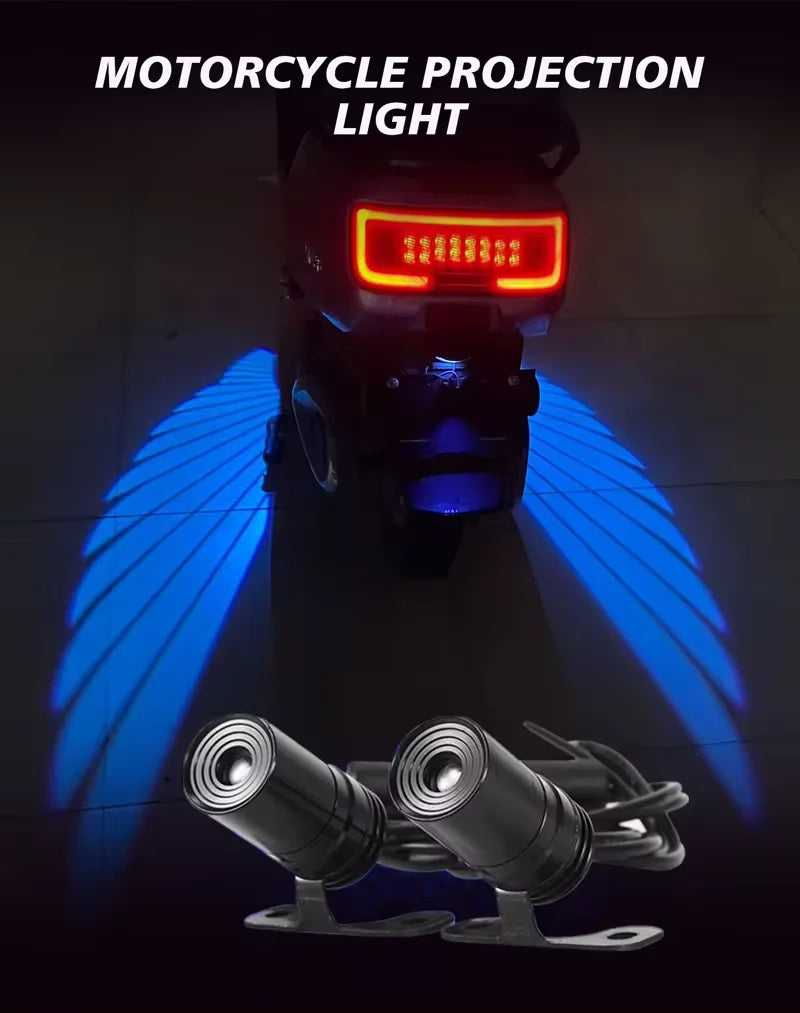 Ghost Angel Wings LED Underbody Light Projector for Motorcycles – 2-Piece Set