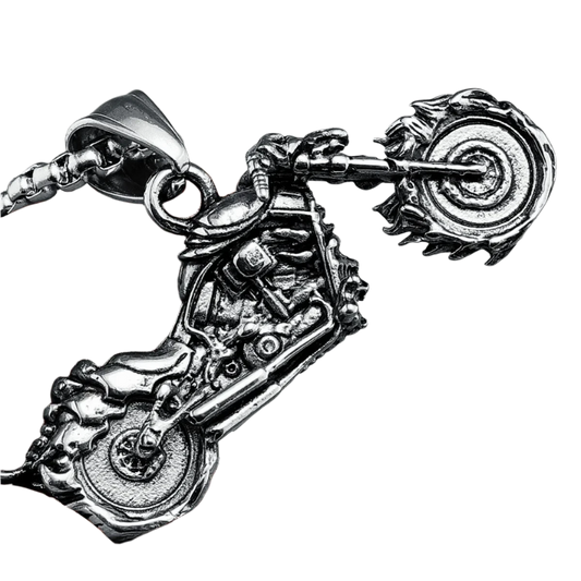 316L Stainless Steel Motorcycle Necklace